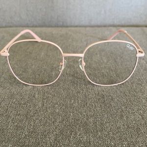quay baby pink blue light glasses.